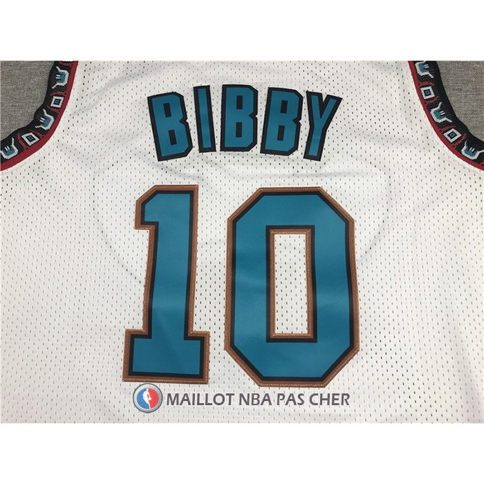 Maillot Memphis Grizzlies Mike Bibby No 10 Historic Retro Blanc